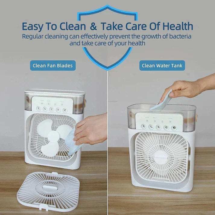 Portable AC Cooling Fan ❄️ | 5-in-1 Mini Air Conditioner & Humidifier