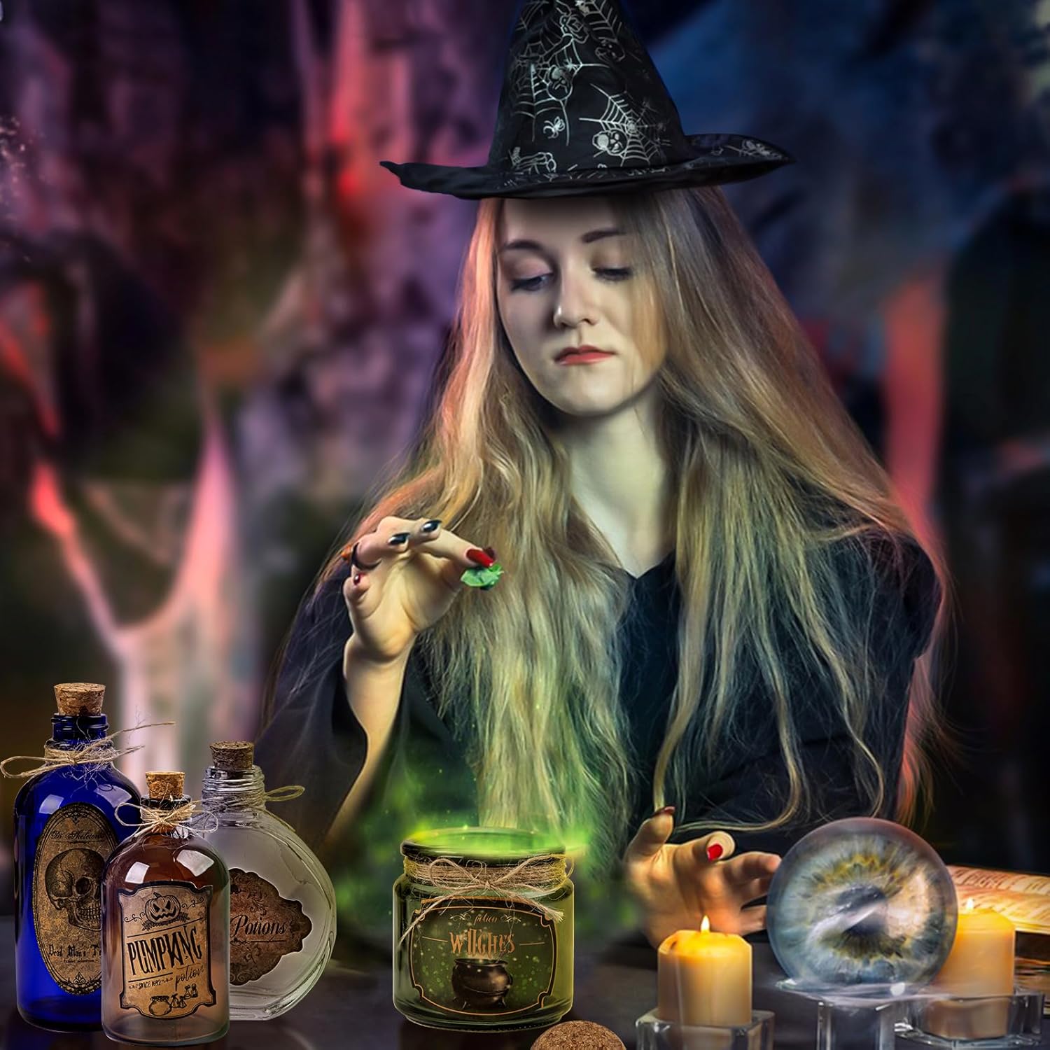 Halloween potion bottles