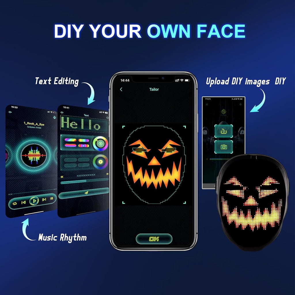 Programmable LED Face Mask