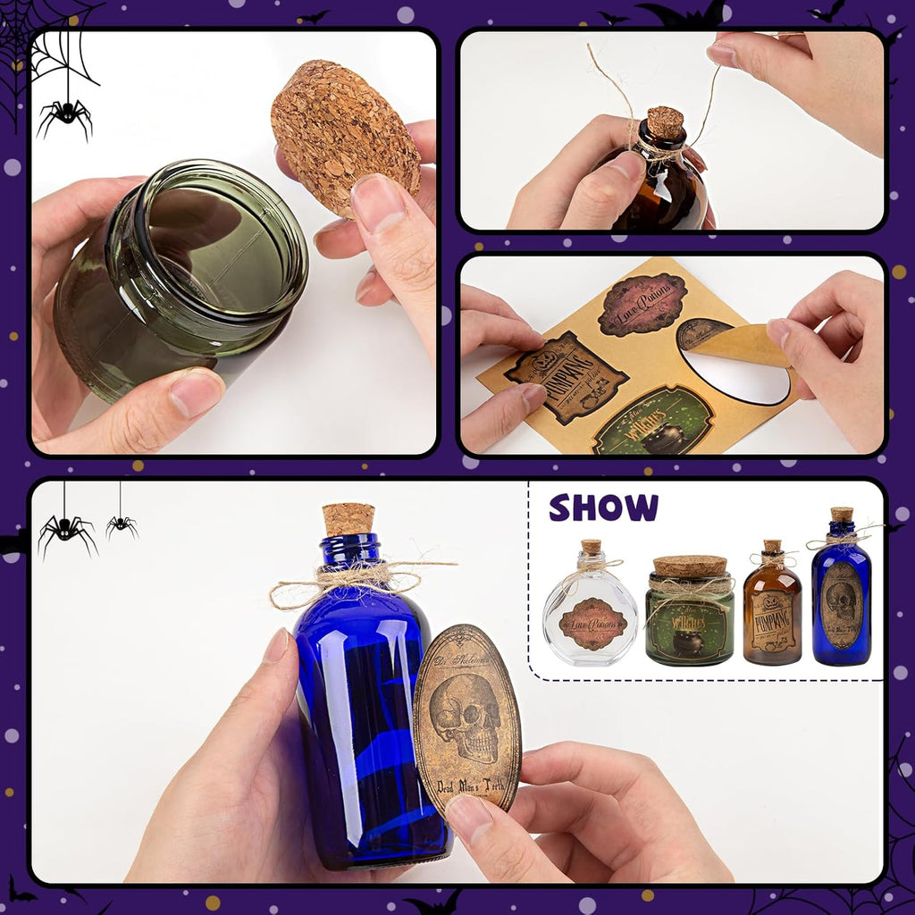 Halloween potion bottles