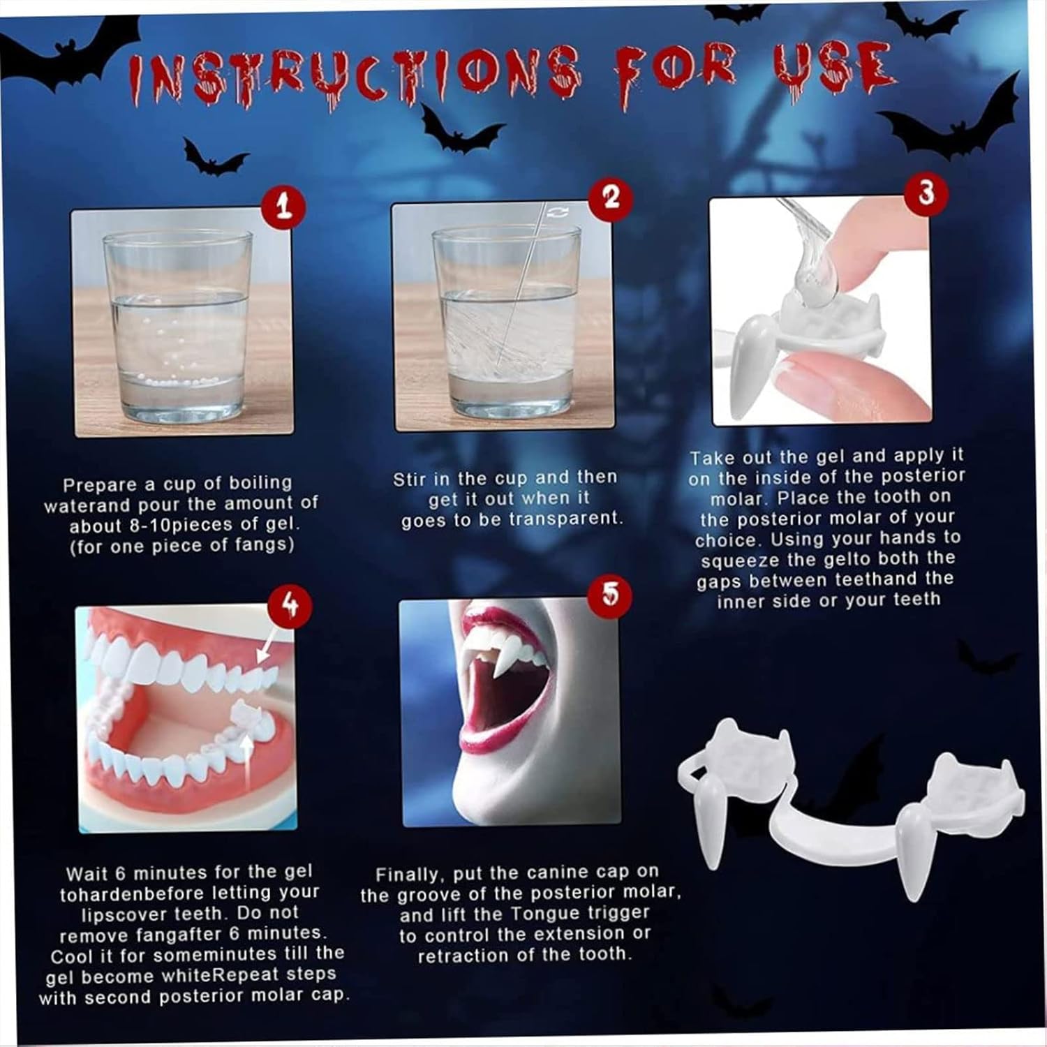 Retractable Vampire Fangs