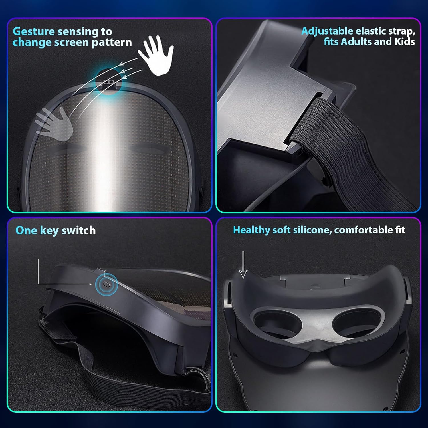 Programmable LED Face Mask