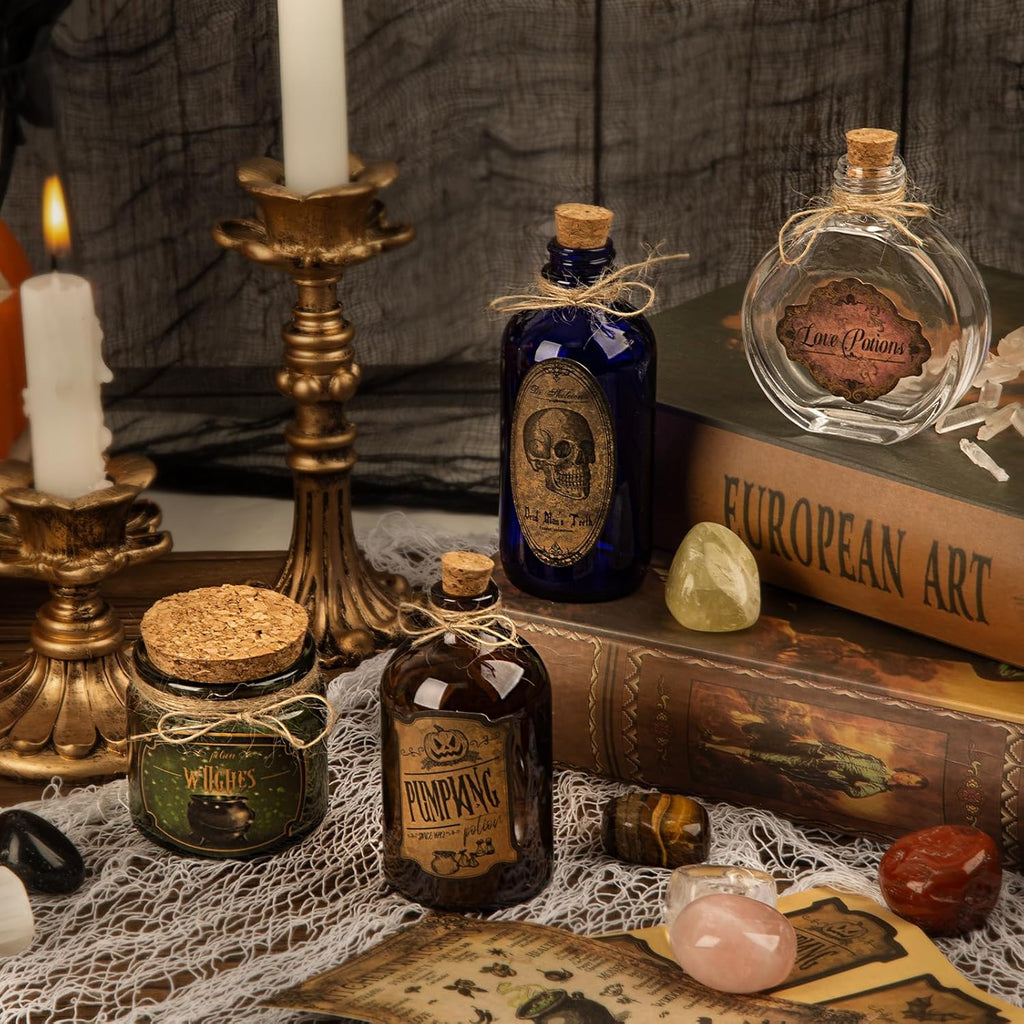 Halloween potion bottles