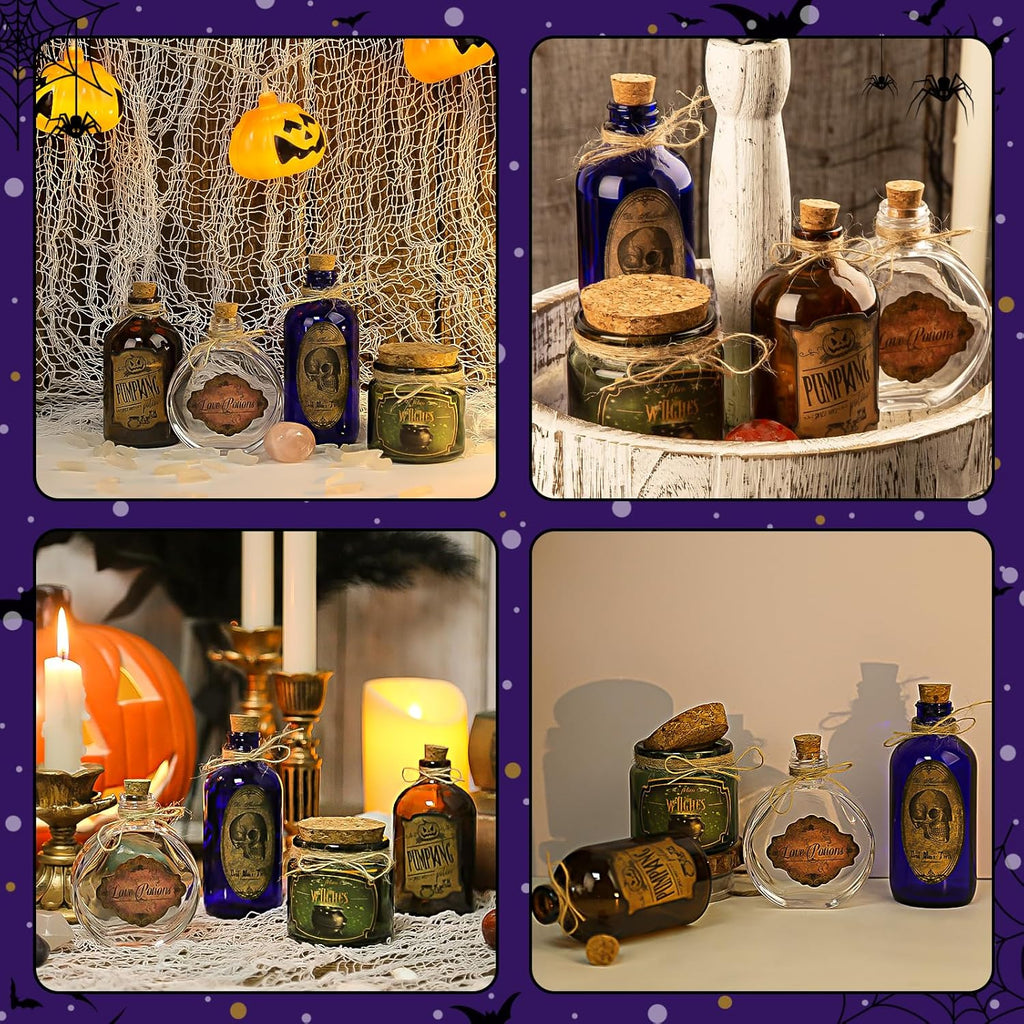 Halloween potion bottles