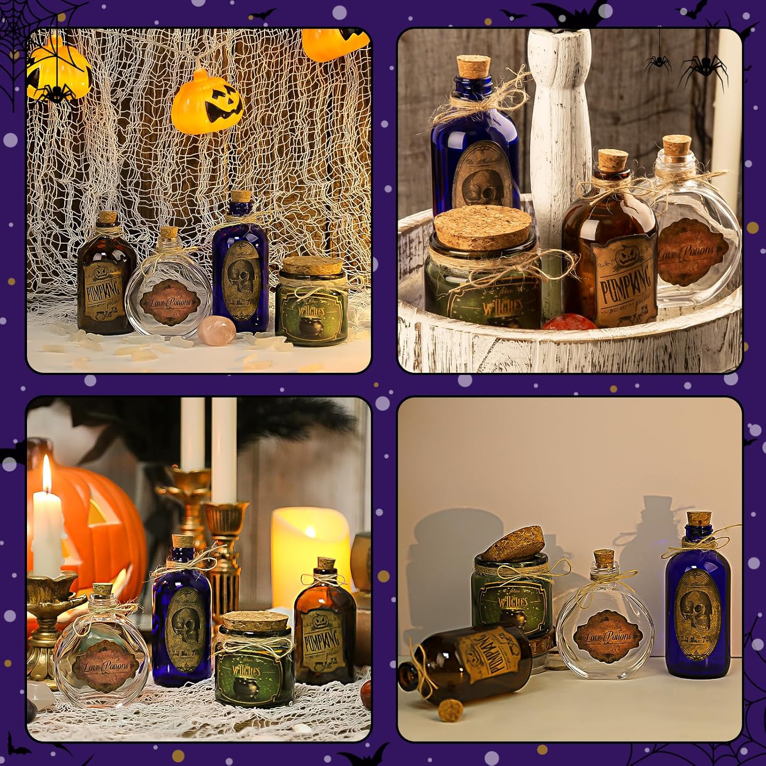 Halloween potion bottles