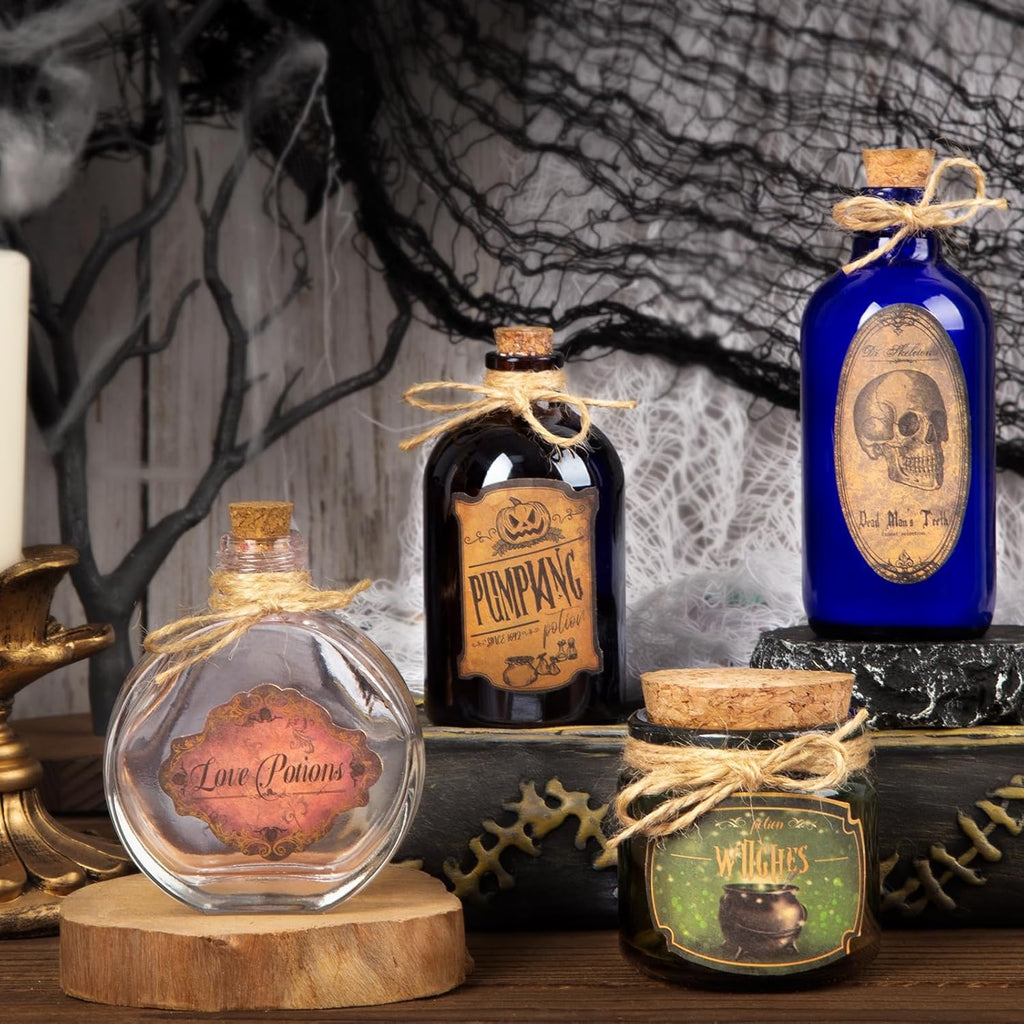 Halloween potion bottles
