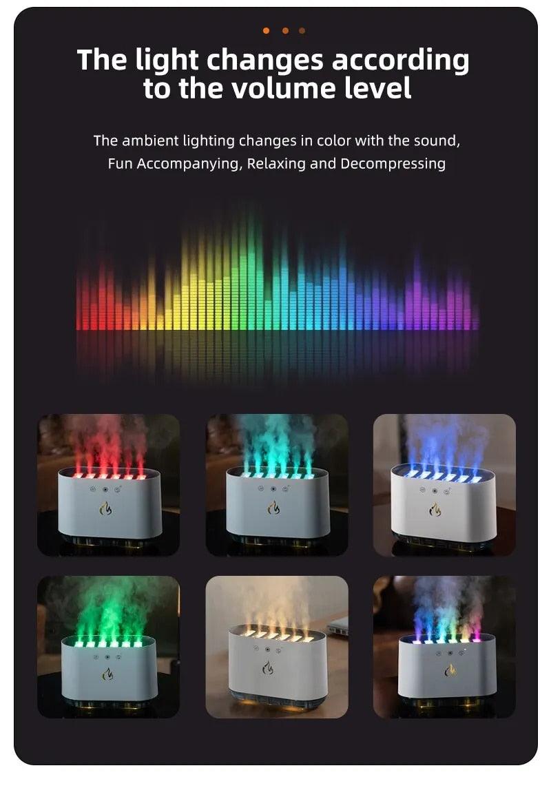Dynamic Music Ultrasound Flame Humidifier