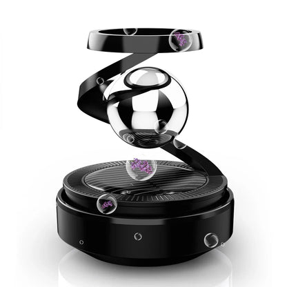 Solar Powered Levitating Car Air Freshener | Automatic 360° Rotation | Luxury Solar Car Perfume