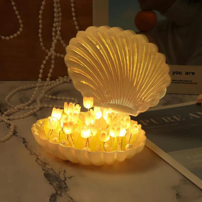 DIY Pearl Tulip Lamp | Elegant Night Light for Eternal Charm 🌷✨