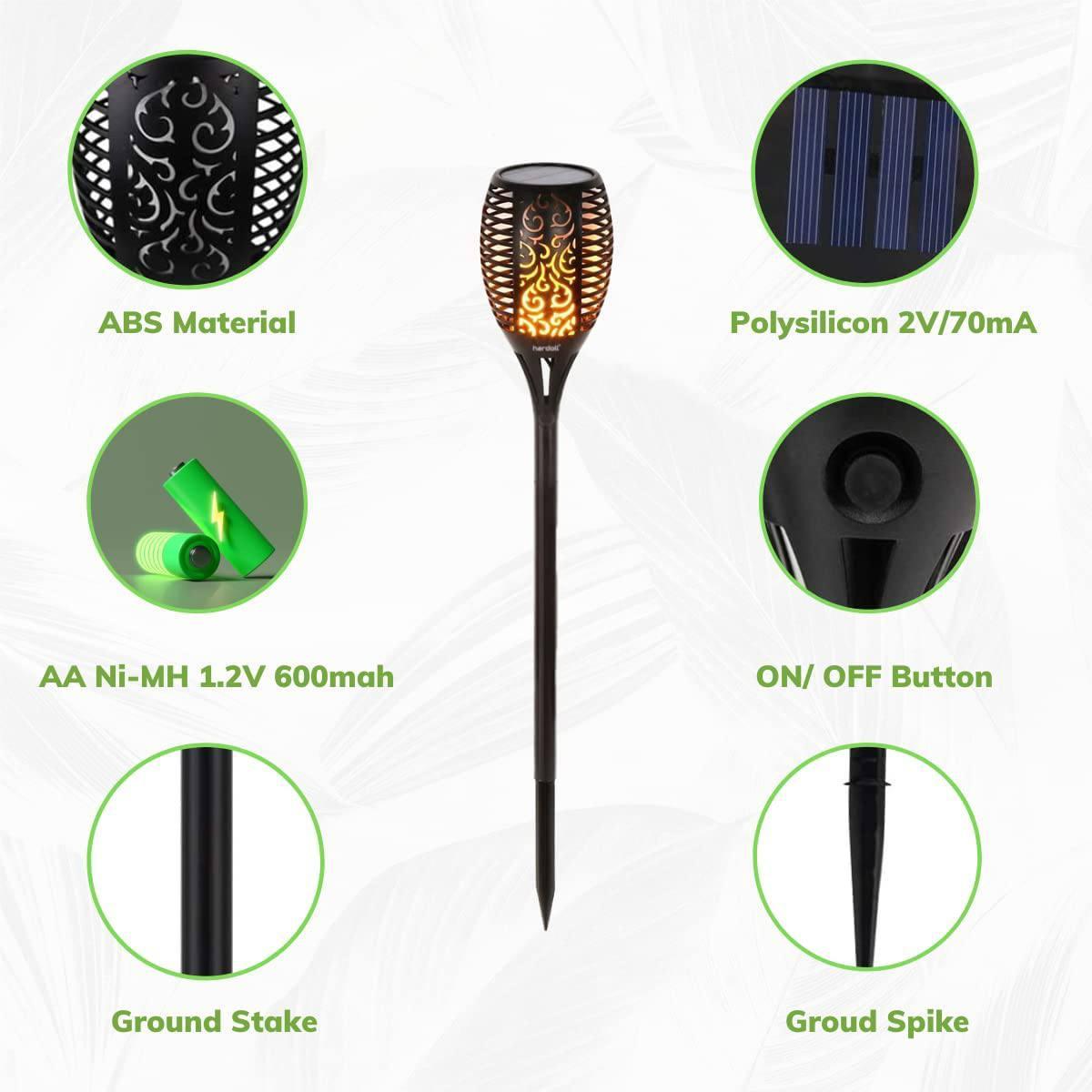 Solar Flame Flickering Lamp Waterproof