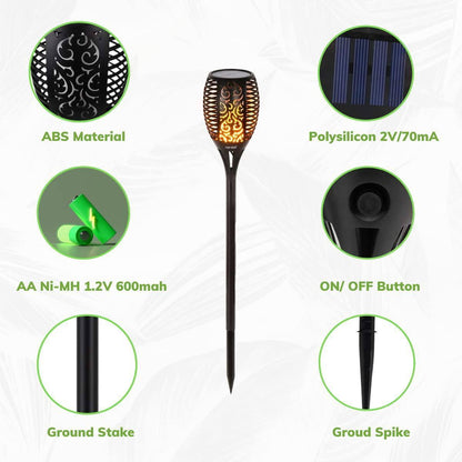 Solar Flame Flickering Lamp Waterproof