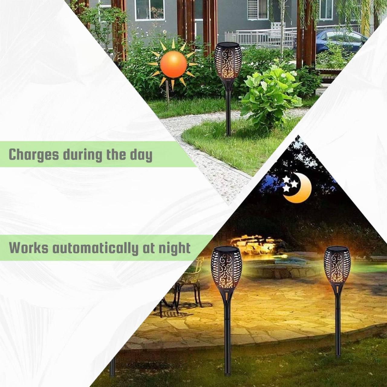 Solar Flame Flickering Lamp Waterproof