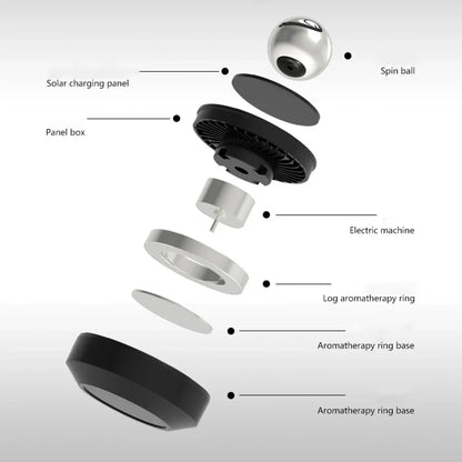 Solar Powered Levitating Car Air Freshener | Automatic 360° Rotation | Luxury Solar Car Perfume