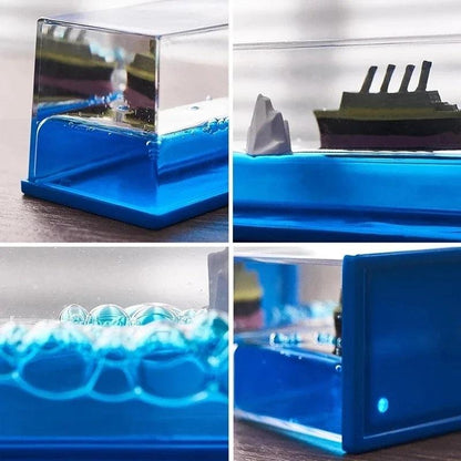 Ship in Fluid Liquid Drift Bottle